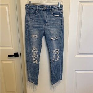 Acid Wash Blue Jeans